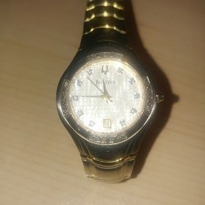 Bulova mother of Pearl Two-toned ladies watch